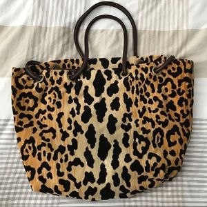 Animal print tote bag